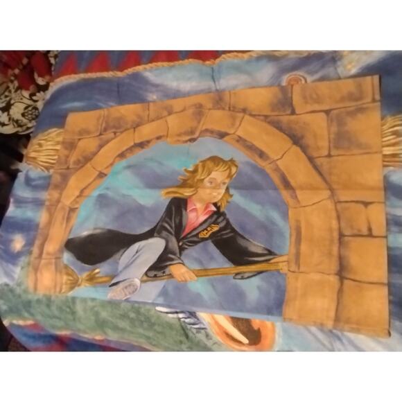 Harry Potter NEW Cloak Of Dreams Quidditch Comforter Reversible Pillowcase 2001 - Picture 3 of 13
